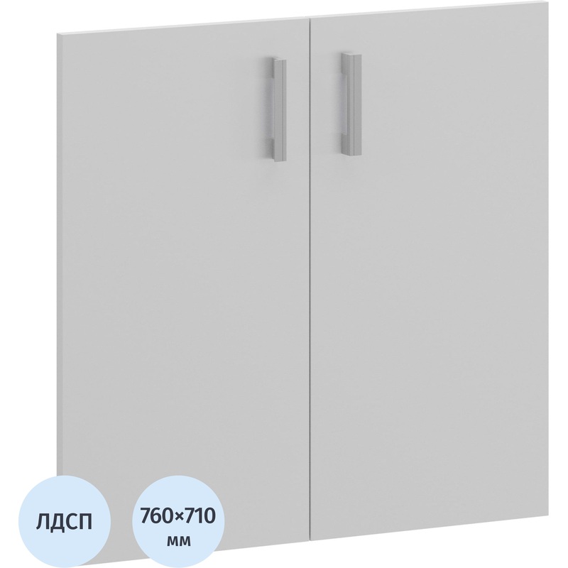 Изображение товара Двери низкие Арго А-602 ЛДСП белые 710х760 мм 2 шт