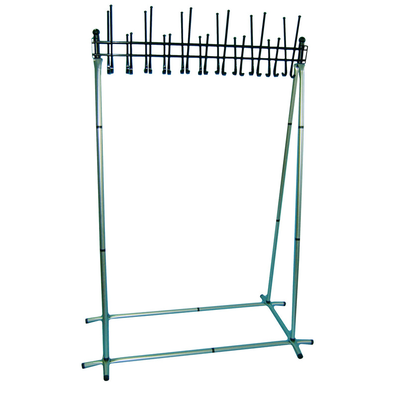 Изображение товара Вешалка гардеробная Комус Мебель Attache А-22 (Ц) на 22 персоны металлик/чёрная