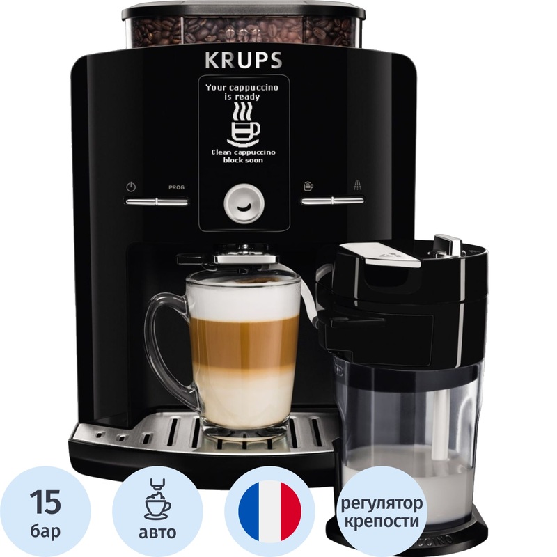 Изображение товара Кофемашина Krups EA829810 для приготовления кофе и капучино