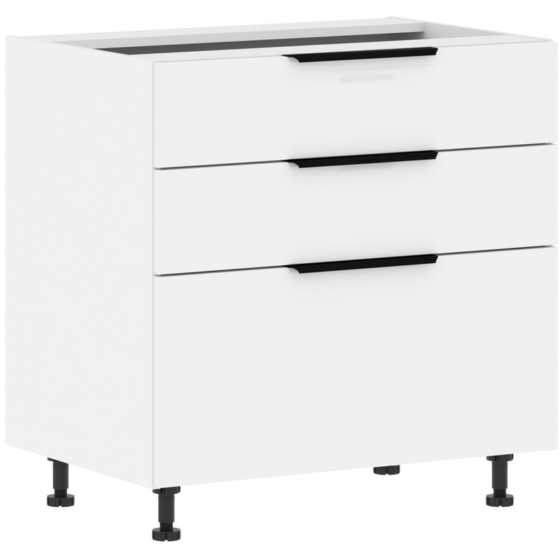 Изображение товара Шкаф напольный с 3 ящиками Ibiza белая эмаль 800х560х820 мм