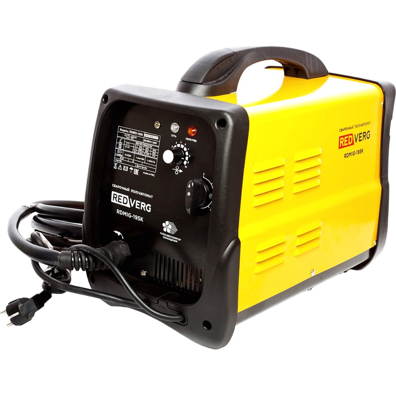 Изображение товара Сварочный аппарат RedVerg RDMIG-195K инверторный полуавтомат MIG MAG 160 А