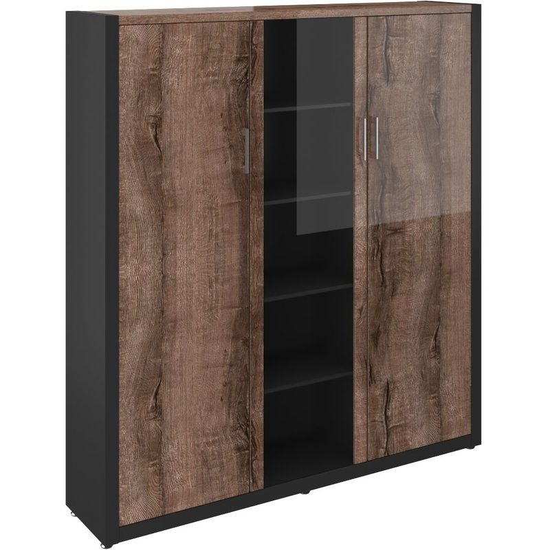 Изображение товара Верона шкаф гардероб Вр 2 3 дуб монастырский черный 1816x400x2000 мм