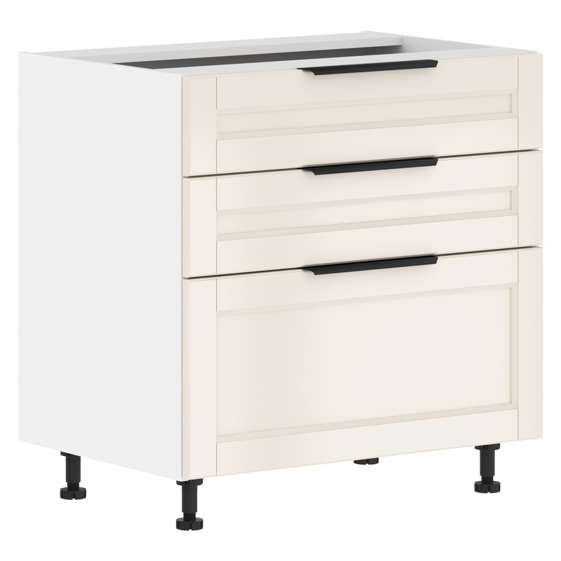 Изображение товара Шкаф напольный с ящиками Sicilia MOB 8082.2C белый и бежевый 800х560х820 мм