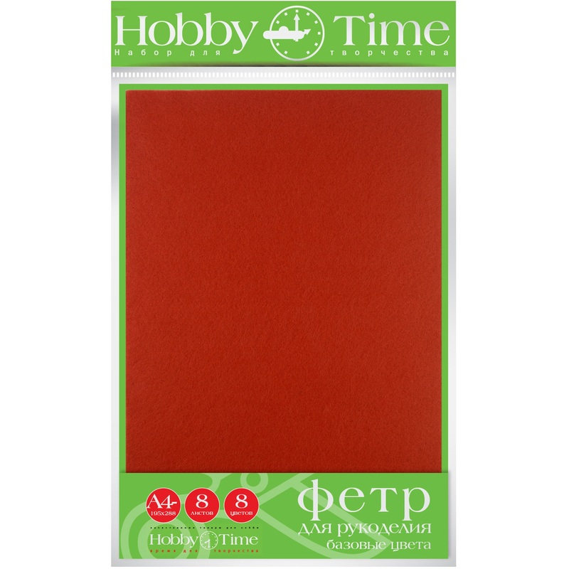 Изображение товара Набор фетра для рукоделия Hobby Time базовые цвета 2 мм