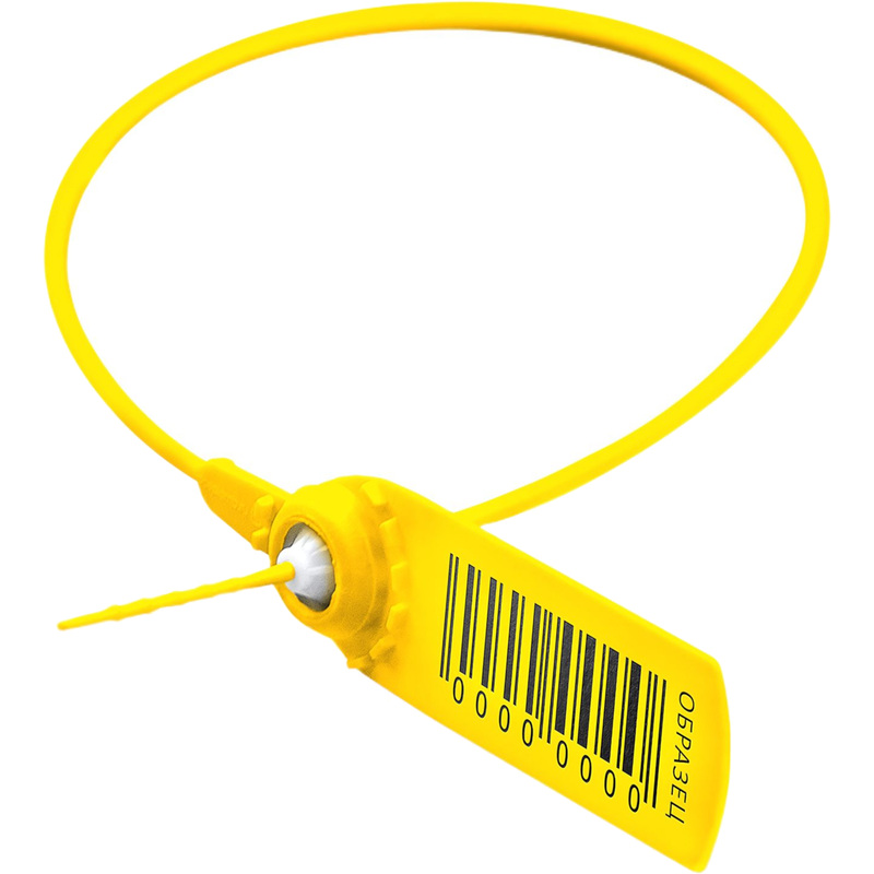 Изображение товара Пластиковая номерная пломба 330 мм желтая для контейнеров и транспортных средств