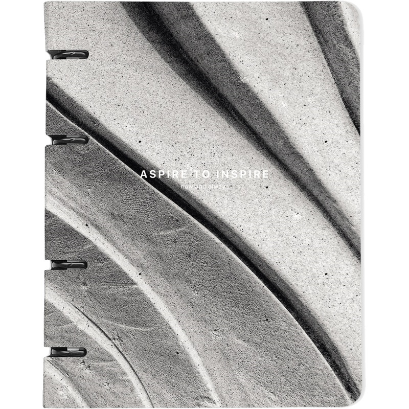 Изображение товара Тетрадь со сменным блоком A5 80 листов на кольцах серая с перфорацией