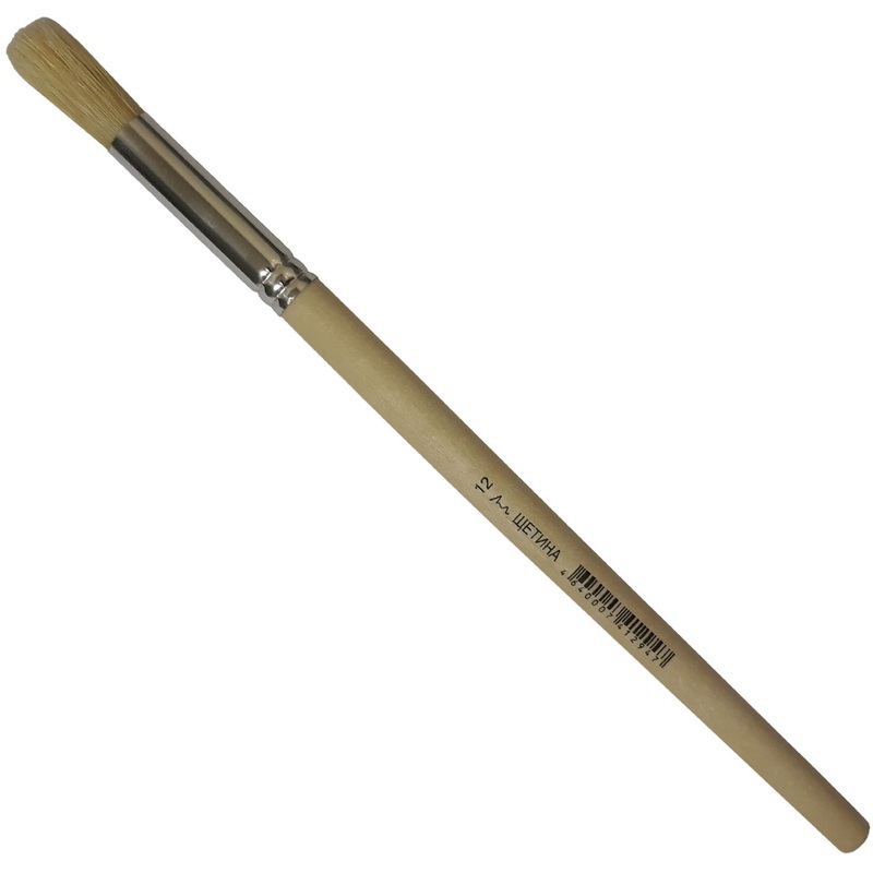 Изображение товара Кисть Комус Класс №1 School круглая щетина №12 для масла и туши