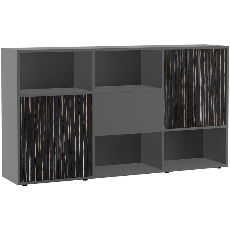 Изображение товара Шкаф SS Dali средний 523 для документов эбен антрацит Россия