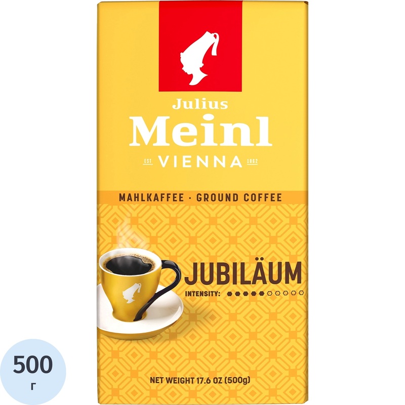 Изображение товара Кофе молотый Julius Meinl Jubilaum 500 г в упаковке