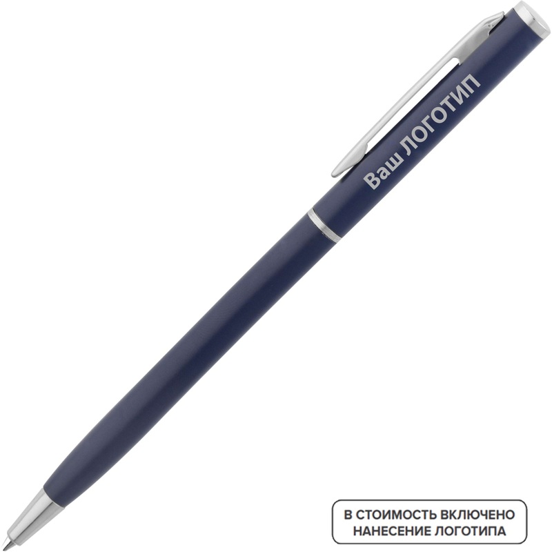 Изображение товара Ручка шариковая автоматическая Hotel Chrome синяя 0.7 мм упаковка 100 шт