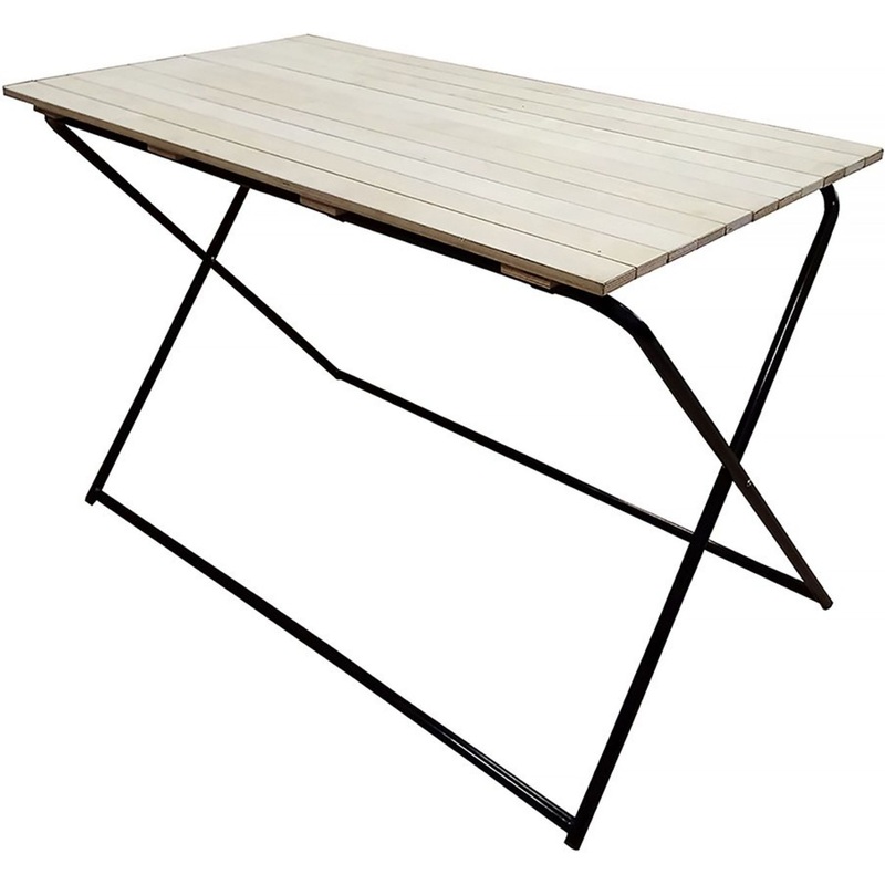 Изображение товара Стол складной Престиж бежевый 1120x635x760 мм для улицы и дома