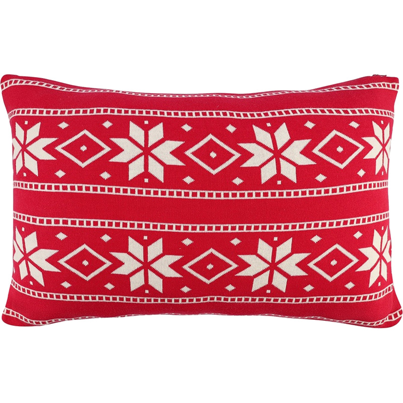 Изображение товара Декоративная подушка Tkano Frostwork 40x60 см из хлопка с новогодним рисунком