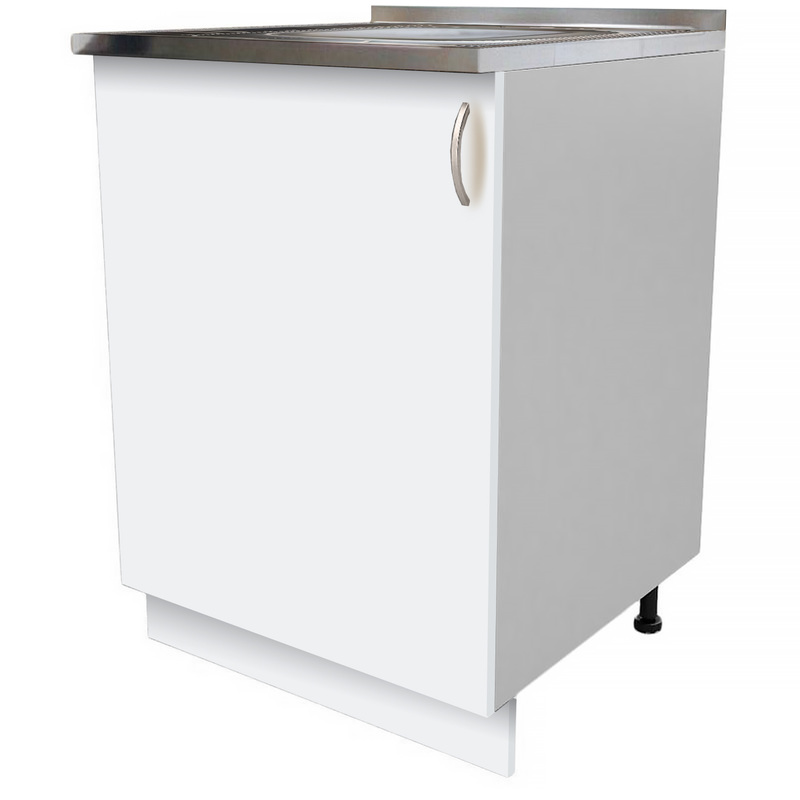 Изображение товара Напольный шкаф с мойкой Ринг 850x600x600 белый серый для кухни и ванной