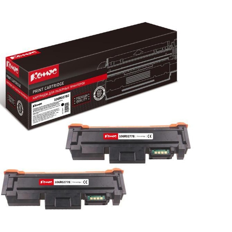 Изображение товара Картридж Xerox 106R02782 черный совместимый Komus с двойной упаковкой Изображение товара Картридж Xerox 106R02782 черный совместимый Komus с двойной упаковкой