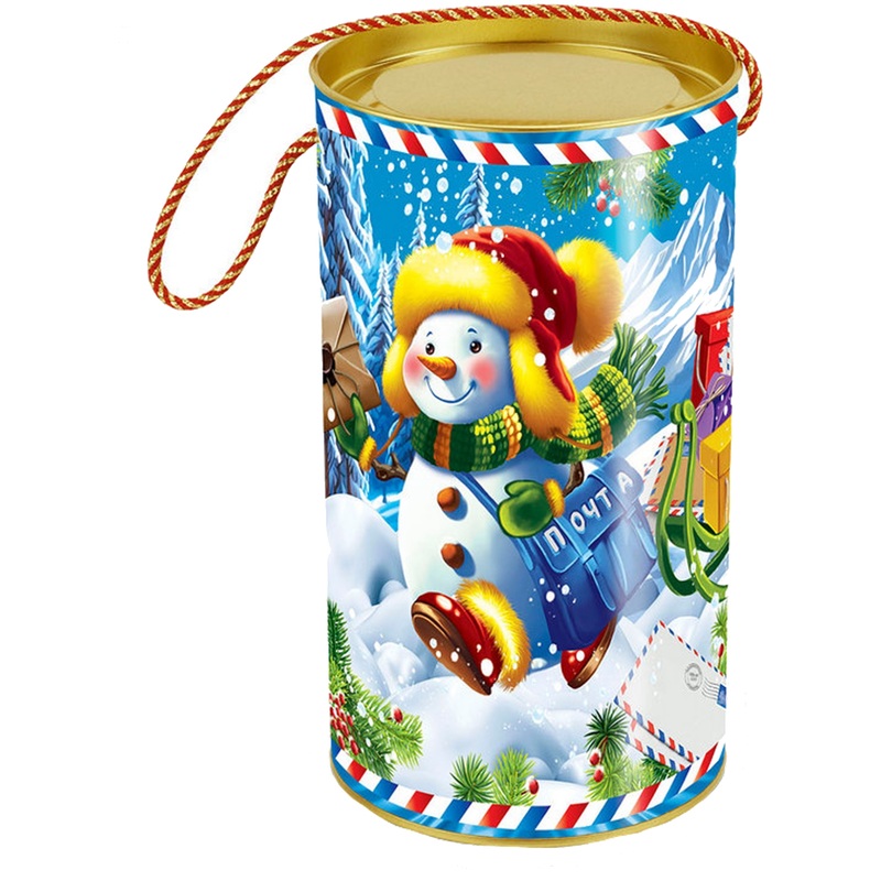 Изображение товара Новогодний сладкий подарок РОКО Почтальон снеговик 1000 г