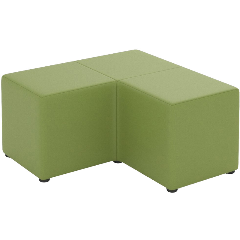 Изображение товара Угловой диван Tetris 3-М 3Р2 бледно-зеленый из искусственной кожи