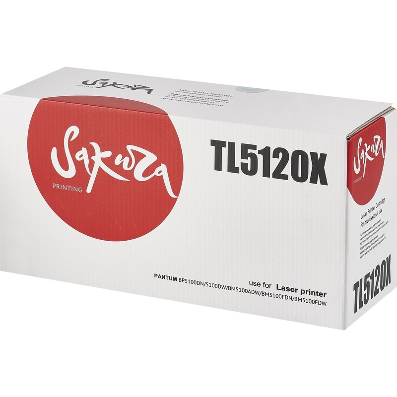 Изображение товара Лазерный картридж Sakura TL-5120x для Pantum черный ресурс 15000 страниц