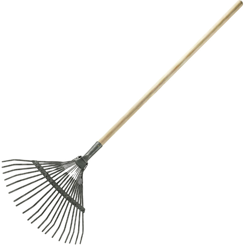 Изображение товара Грабли веерные с черенком 20 зубьев 36 см для сада