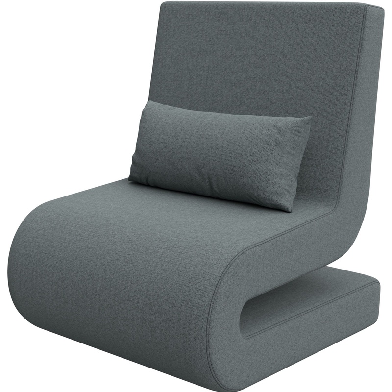 Изображение товара Кресло Комфорт Волна серое ткань для дома и офиса