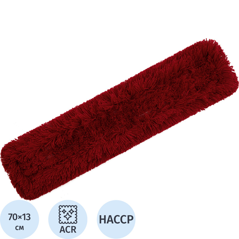 Изображение товара Насадка МОП для швабры-флаундера SYR акрил 70x13 см красная
