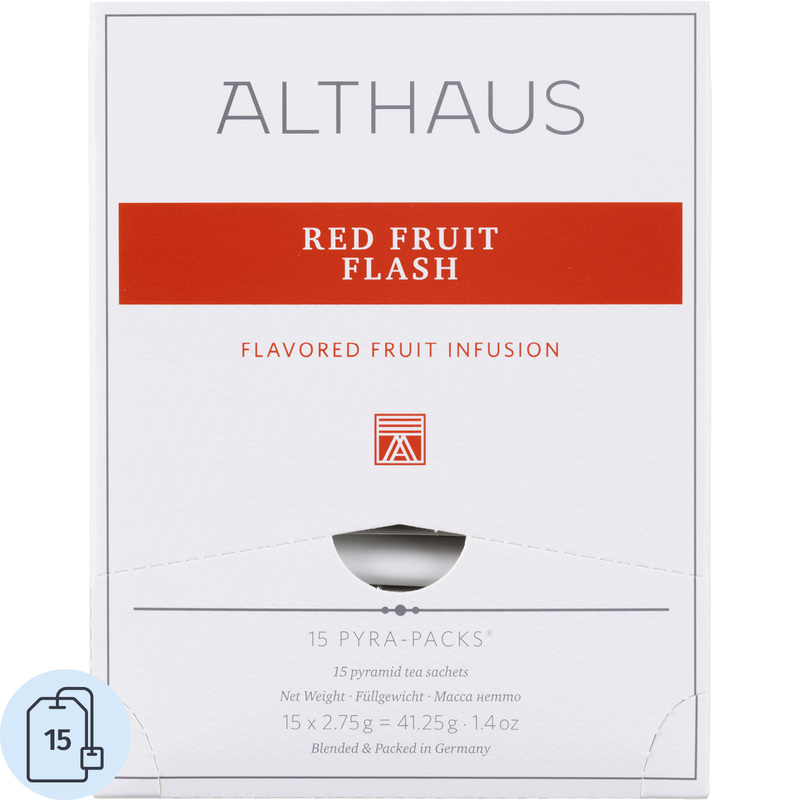 Изображение товара Фруктовый чай Althaus Pyra Pack Red Fruit Flash 15 пирамидок Германия