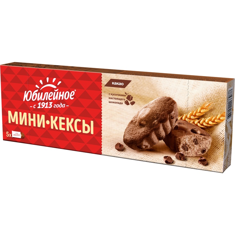 Изображение товара Пирожное Юбилейное с кусочками темного шоколада и какао 140 г Франция