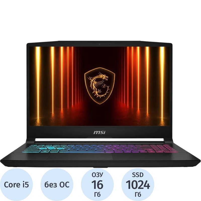 Изображение товара Игровой ноутбук MSI Katana 15 HX MS-1587 15.6" Core i5 16 ГБ SSD 1024 ГБ