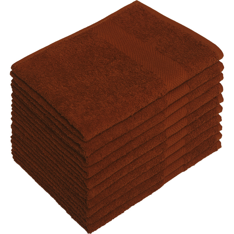 Изображение товара Набор полотенец махровых 10 штук в упаковке 40x70 см 440 г/кв.м карамельные