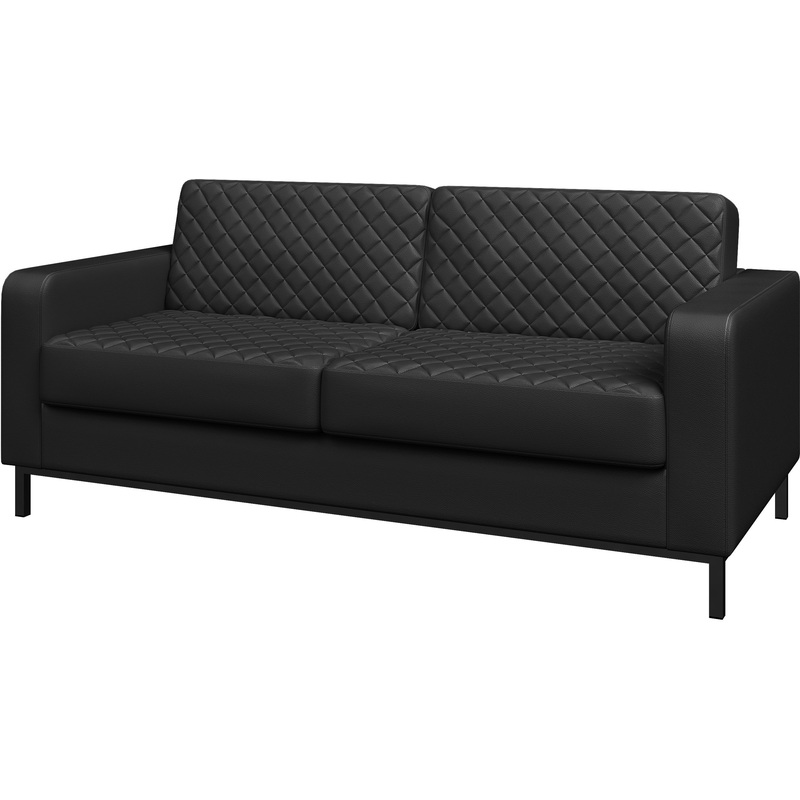 Изображение товара Диван трёхместный Бентли Ben3-2 чёрный кожзаменитель