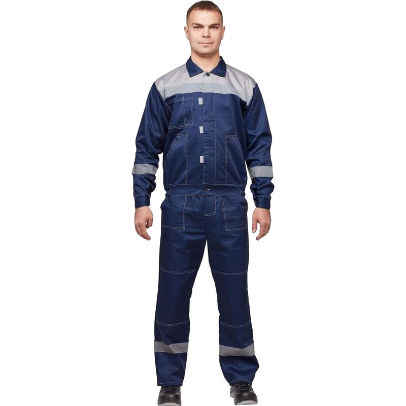 Изображение товара Костюм рабочий летний мужской л20-КПК с СОП синий/серый