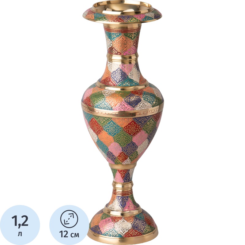 Изображение товара Ваза для цветов Lefard разноцветная (высота 37 см)