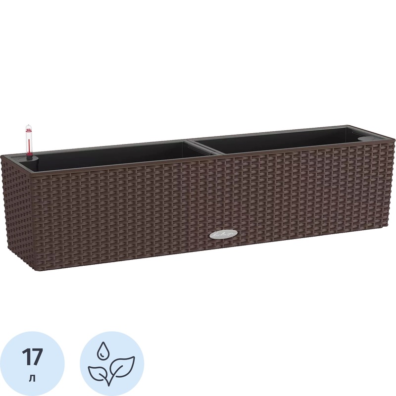 Изображение товара Кашпо с автополивом Lechuza Balconera Cottage 80 мокко 17 л