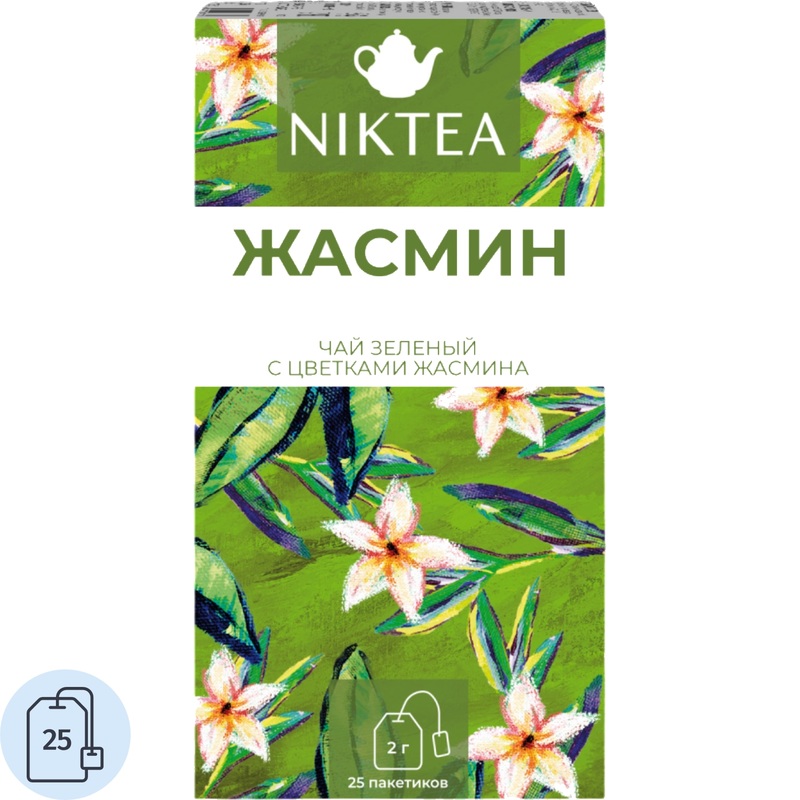 Чай зелёный Niktea Жасмин 25 пакетиков