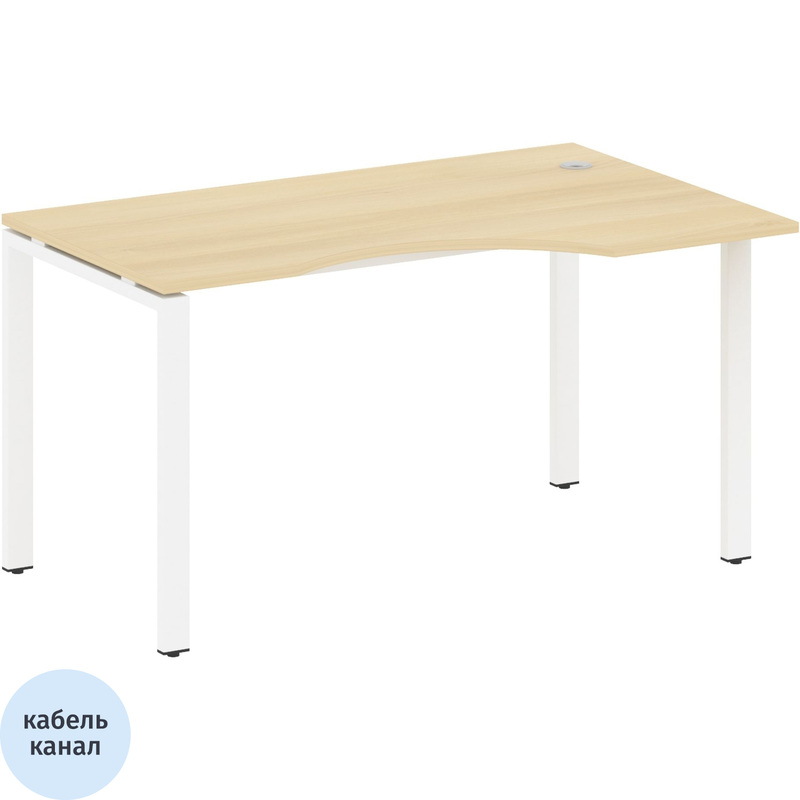 Изображение товара Эргономичный рабочий стол Metal System Style БП.СА-2 Пр правый 1400х900 мм Россия