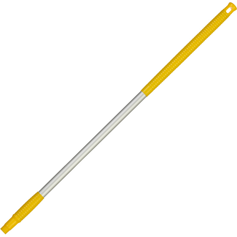 Изображение товара Рукоятка для инвентаря NV 85 см алюминий жёлтая с отверстием для подвешивания