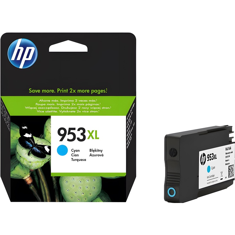 Изображение товара Уценка. Картридж струйный HP 953XL F6U16AE голубой оригинальный повышенной ёмкости Изображение товара Уценка. Картридж струйный HP 953XL F6U16AE голубой оригинальный повышенной ёмкости