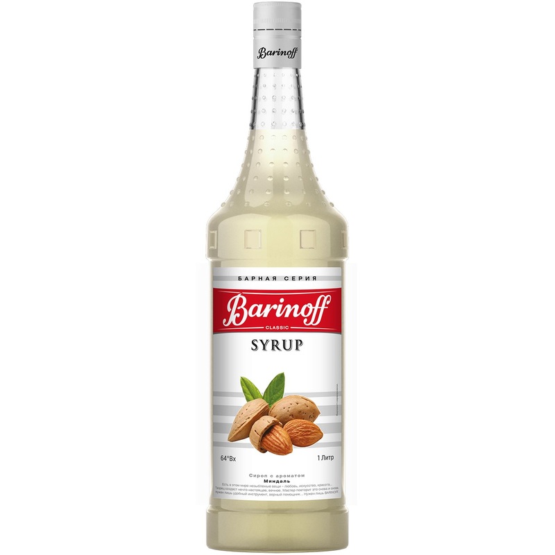 Изображение товара Сироп Миндаль Barinoff 1 л - натуральный ароматный сироп для напитков и десертов