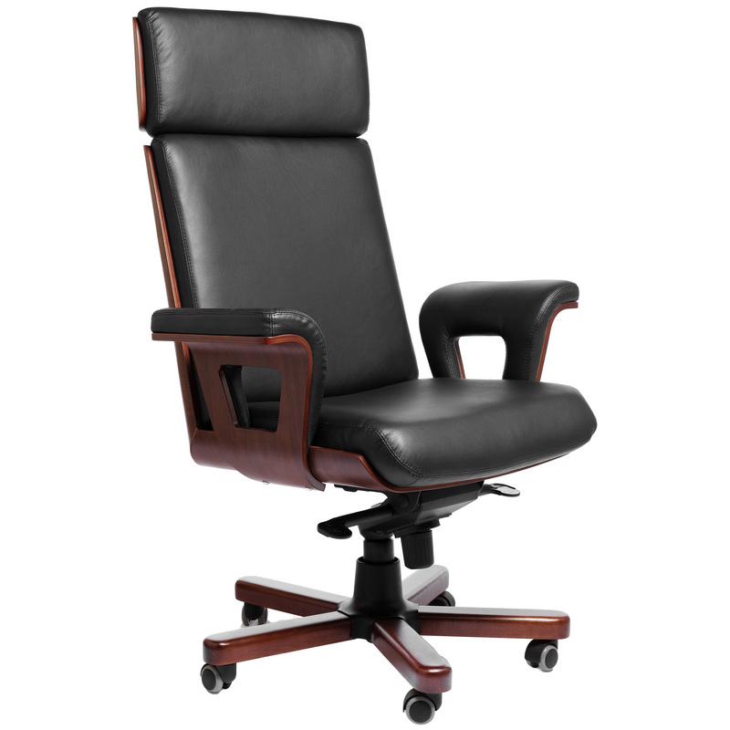 Изображение товара Кресло для руководителя Cadis A черное из натуральной кожи