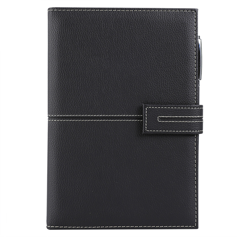 Изображение товара Блокнот Deli А5 120 листов черный в клетку на сшивке (210x143 мм)