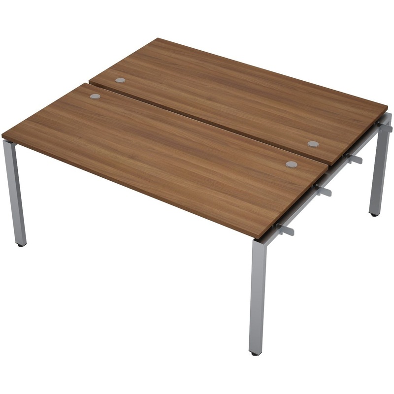 Изображение товара Рабочая станция Avance 6МБН.6268 двухместная (шамони тёмный/алюминий матовый, 1200х1235х750 мм)