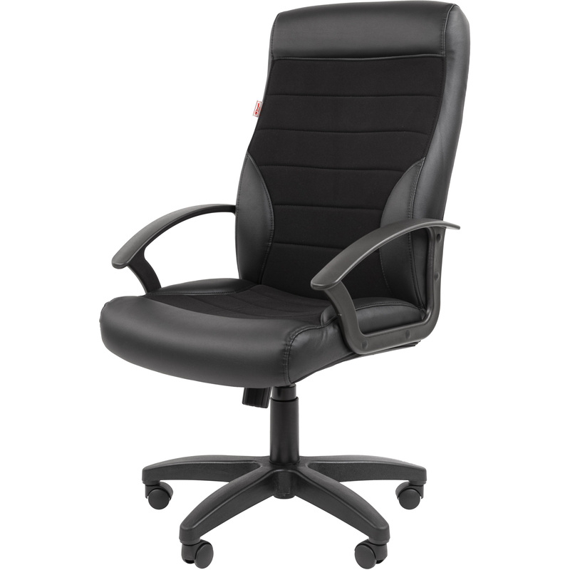 Изображение товара Офисное кресло руководителя Комус Мебель Easy Chair 639 черное из экокожи и ткани
