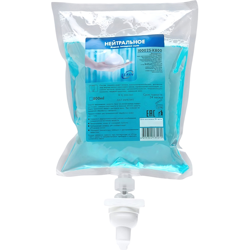 Изображение товара Картридж жидкого мыла-пены Keman 100025-К800 800 мл