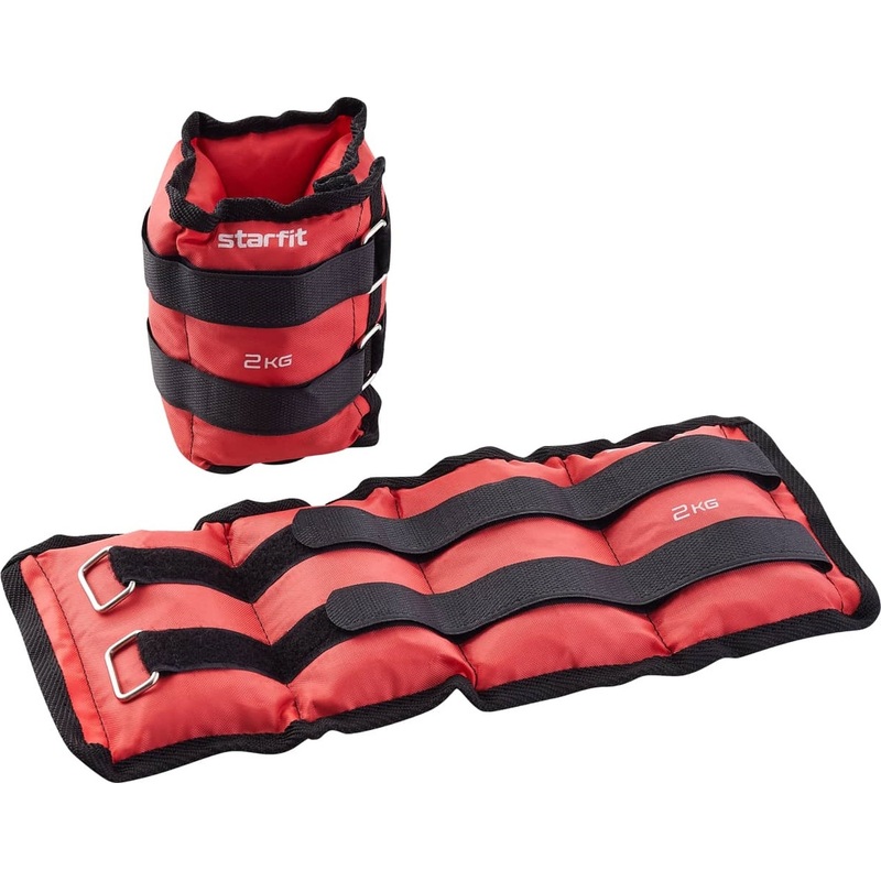 Изображение товара Утяжелитель Starfit WT-401 красный (2 штуки по 2 кг)