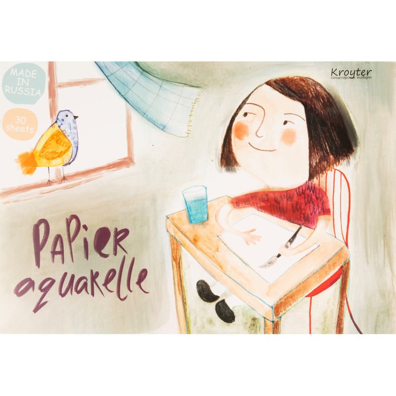Изображение товара Альбом для акварели Kroyter Друзья А4 30 листов серийный качественный для художников
