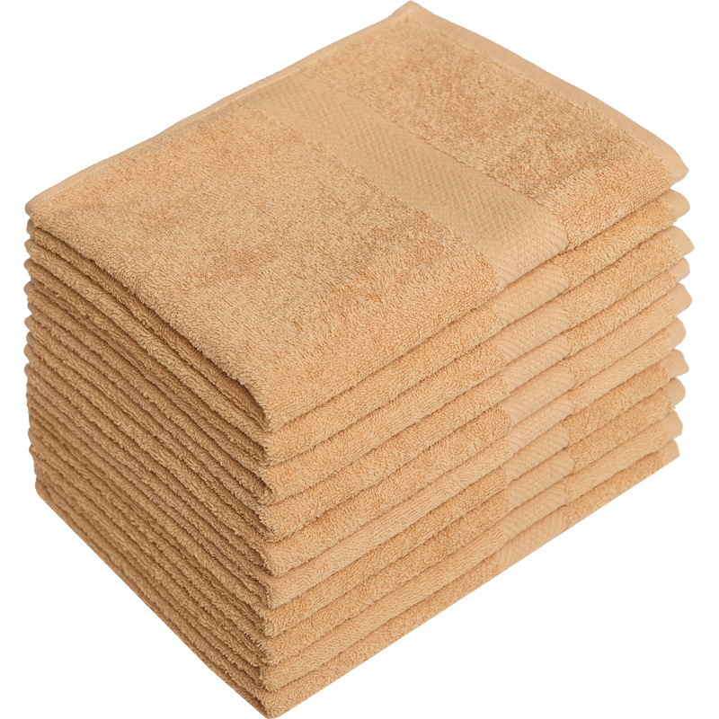 Изображение товара Набор махровых полотенец 10 штук 50x90 см песочные