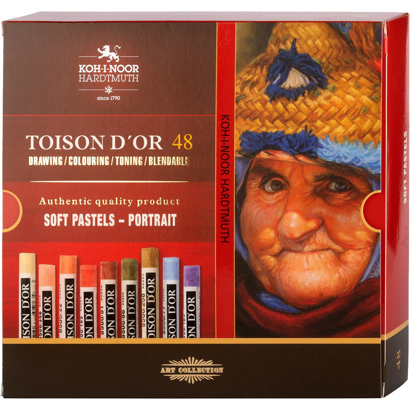 Изображение товара Пастель сухая Koh-i-Noor Toison D'or Soft 48 цветов для портретов и рисования