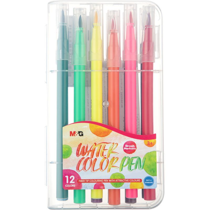 Изображение товара Фломастеры M&G 12 цветов с вентилируемыми колпачками смываемые ACP901CC