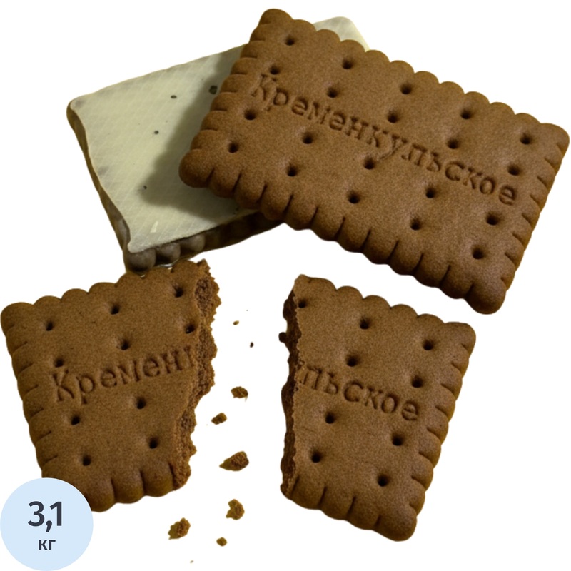 Изображение товара Печенье затяжное в глазури Кременкульское с какао 3.1 кг