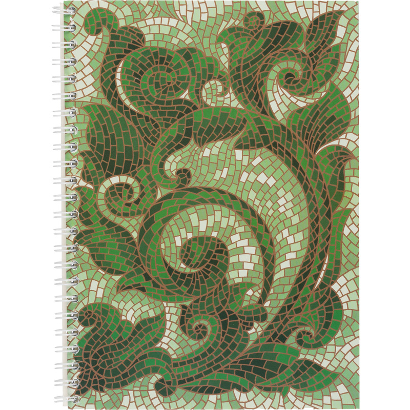 Изображение товара Бизнес-тетрадь Attache Мозаика зеленая А5 80 листов в клетку на спирали (146x205 мм)