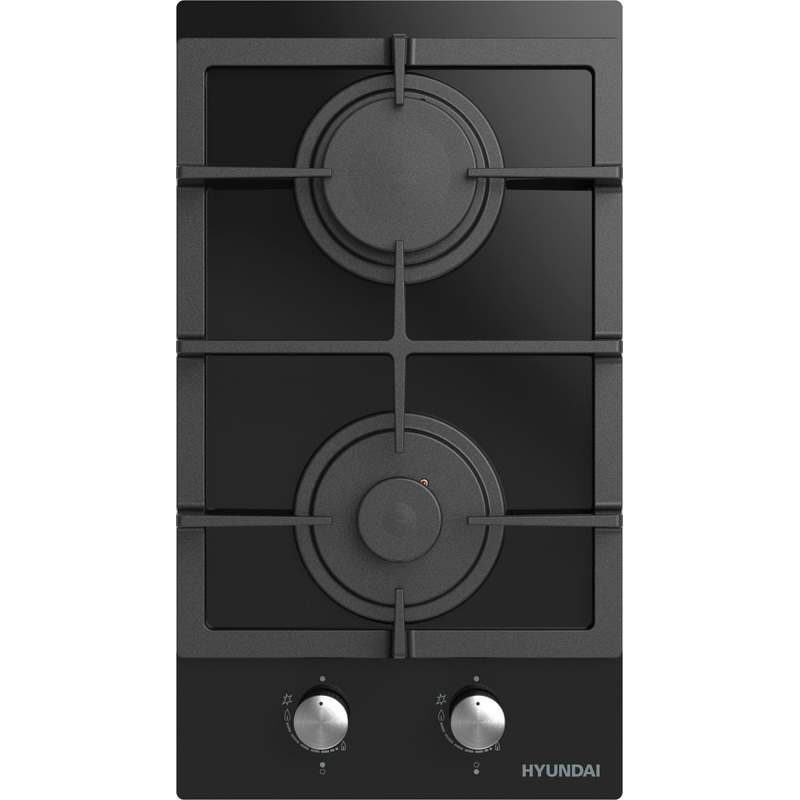Изображение товара Газовая варочная панель Hyundai HHG 3235 BG 2 конфорки закалённое стекло